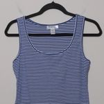 Motherhood Maternity Knit Maternity Tank Dress in Blue/White – Size M Photo 2