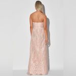 NWOT Lulus Love Will Find A Way Peach Lace Strapless Maxi Dress S Pink Photo 3