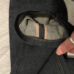 A.P.C. X Kid Cudi Collaboration Raw Selvedge Jeans Dream On Embroidered Size 24 Photo 3