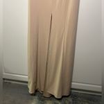 Amsale Viola Crepe Bridesmaid NWT Dress Tan Size 14 Photo 2