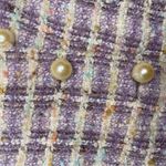 Vintage Peggy Jennings tweed pastel woven bolero jacket peacoat w/ pearl buttons Pink Size 8 Photo 2