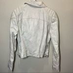 Barneys Originals 100% Leather Moto Jacket marble Small Gray Photo 3