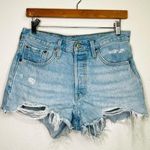 Levi's 501 Original Cutoff Denim High-Rise Short Ojai Slide Light Blue raw hem Photo 0