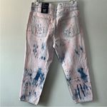 Gap  Jeans Womens 12/31 Pink Blue Tie Dye Denim High Rise Jeans Cheeky Straight Photo 5