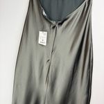 ZARA NWT Satin Slip Dress Sz Large Tie Front Halter Neck Midi Photo 13