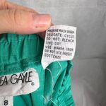 Vintage Andrea Gayle Teal Green Pleated Lightweight Midi Skirt Size 8 Photo 4