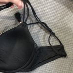 Victoria's Secret Victoria’s Secret Swim The Gorgeous Push Up bikini top boho black tassel sexy Photo 9
