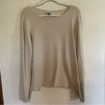 Chico's  Light‎ Beige Gold Metallic XL Long Sleeve Shimmer  Sweater 3 Photo 5