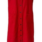 Harvé Benard Vintage Harve Benard Red Wool Blend Button Down Embroidered Sheath Dress size 10 Photo 0