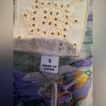 Johnny Was  Floral Mesh Ruched Long Sleeve Top - Boho Vibrant Print small NWT Photo 3