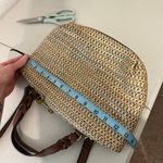 Fossil  Multi Colored Woven Brown Leather Top Handle Crossbody Medium Bag Photo 12