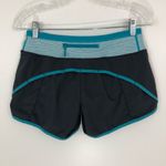 Lululemon Turbo Run Short Coal Surge Wee Stripe Surge Size 4 Photo 4