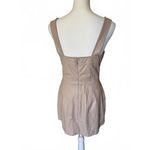 Amanda Uprichard  Dull Light Pink Faux Leather Sleeveless Mini Dress, Medium Photo 2