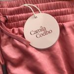 Camila Coelho Estella Lustrous Satin elastic waistband Short Rust/pink size XL Photo 2