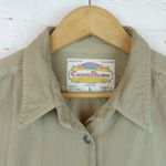 VTG Code Bleu Shirt Women L Beige Relaxed Button Shacket Hong Kong Lagenlook Size L Photo 3
