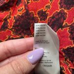 Free People Women's size XS Mia Tunic Red Floral V-neck Blouse Boho Pirate Top Photo 9