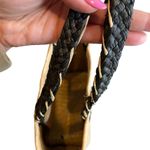 Annabel Ingal 100% Raffia Tote Bag Tan With Black Handles Handmade in Madagascar Photo 7