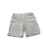 Hilary Radley Light Grey Linen KneeLength Unisex Casual Shorts Size Large Photo 5