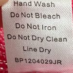 BP  Red and Silver Striped Infinity Knit Scarf - 38” x 35” - VGUC Photo 3