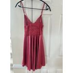 Source Unknown Mauve Pink Lace Skater Skirt Lingerie Nighty Slip Whimsygoth Fairy Photo 3