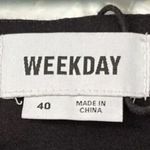 Weekday T9  Black Cut Out Waist Flare Leg Stretch Pants Sexy Photo 1