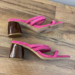 ALOHAS  Indiana Mule High Heel Suede Sandals Fuchsia Pink Photo 6