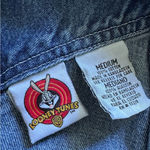 Vintage Looney Tunes Tweety Bird Embroidered Denim Overalls Womens Medium Blue Photo 6