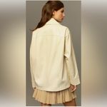 Anthropologie  Maeve Faux-Leather Cocoon Blazer Size small Oversized Photo 1