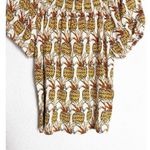 Anthropologie NWT Porridge Pineapple Printed Bow-Back Top Size XS Off Shoulder Photo 9