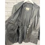 Vintage Venezia Vitale Lazer Cut Eyelet Leather Jacket Black Size XL Womens Size L Photo 4