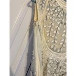 Sue Wong Dress Ivory Embroidered Beaded Leaf Pattern Sleeveless V-Neck 0 Photo 8