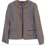 Preston & York Houndstooth Monochrome Open Blazer Rhinestone Detail Photo 3