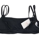 ANDIE The Rockaway Swim Top Women Sz M Black Pull On Feminine Retro Grunge NWT Photo 2