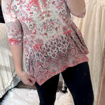 Live and let live  Pink and Cream Paisley Blouse size small Photo 0