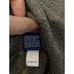 Apt. 9  Sweater Blouse Size L Silver Sparkle Shimmer Gray Holiday Office Lagenlook Photo 5