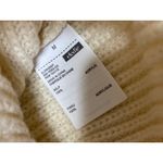 Elodie Women's Cream Ribbed Knit Long Sleeve Crewneck Cropped Sweater Top Size M Photo 3