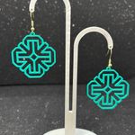 Handmade The Vibe Line Teal Earrings Photo 3