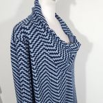 The Limited  Blue and Navy Chevron Convertible Cardigan Size XL Blue Cardigan Photo 6