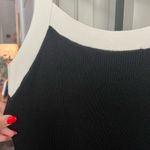 VICI Collection Elevated Ribbed Knit Midi Dress - Black/White / S Photo 5