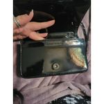 Badgley Mischka  Black Glitter Evening Chain Bag Party Purse‎ Clutch Photo 1