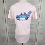 CUFFY'S OF CAPE COD (Ladies) 100% Cotton Dog/Jeep Pocket Tee Pink/Multi Photo 2