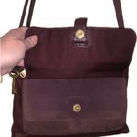 Fossil Kinley Leather Crossbody Pebbled Suede Flap Messenger Bag w Key Burgundy Photo 11