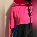 Rue 21 EUC Multicolor Neon Color Blocking Y2K Windbreaker 2 pockets size medium Photo 1