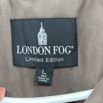 London Fog  Limited Edition Brown Trench Coat faux suede L full length retro Photo 7