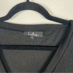 Lulus Long Sleeve Ribbed Top Black Sz S Photo 1