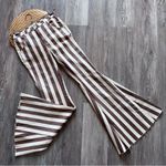 Blank Paige ‎ boutique brown stripe flare jeans boho women’s size 10 western Photo 2