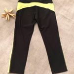 Nike  Crop Leggings Black Yellow Yoga Pant Small Photo 3