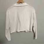 Stoney Clover Lane  Terry Cropped Pullover Sweatshirt 1/4 Zip Size Medium Photo 5