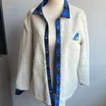 Blue and Black Plaid Button Photo 0