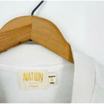 Nation Ltd  Crewneck Sweatshirt with Shoulder White Size S Photo 5